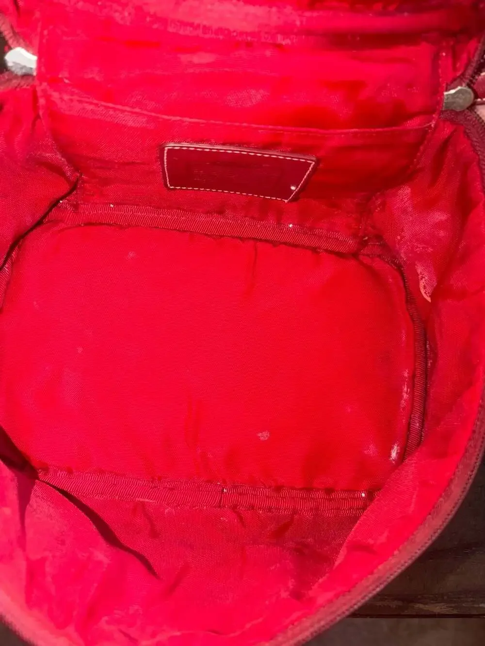 Coach Red Signature Cosmetic Case